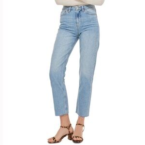Topshop Straight High Rise Mom Jeans Size 2 NWT